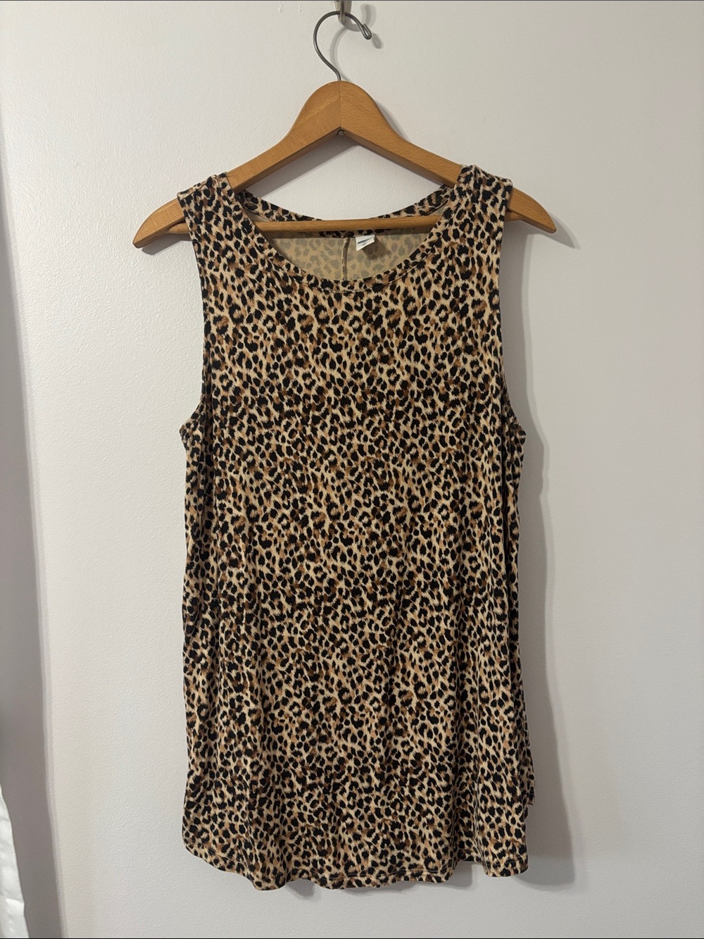 Old Navy Luxe Animal Print Sleeveless Tunic - Tan & Black